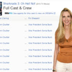 Ann Coulter Disappointed Two Thirds of Speech Attendees Just Huge Fans of Her Performance On “Sharknado 3: Oh Hell No!”