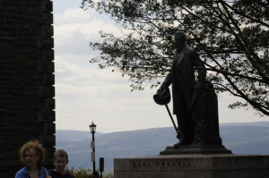 Shutdown Coverage: College landmarks Ezra Cornell And A.D. White Statues Closed