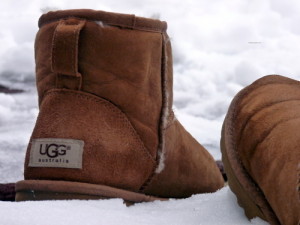 Female Rushees Selflessly Donate Boots Outside Sorority Houses