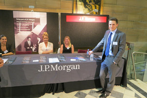 Confident Freshman Hands J.P. Morgan Resume from High School