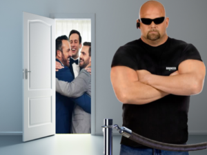 Confused Frat Doorman Asks Attendees if They Have Three Brothers