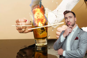 Student With Raytheon Internship a Little Too Excited for Sake Bombing