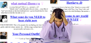 Puzzled CAPS Psychologist Pulls Up “what metnal illness r u” Quiz from Quotev