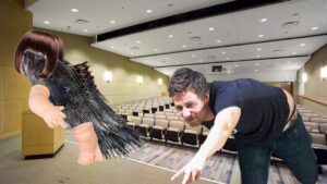 Now it’s War! Fish with Legs Thrown on Stage During Evolution Lecture