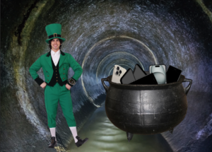 Leprechaun Under Linden Street Sewers Suddenly 30 iPhones Richer