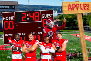 “Look! Apples!” Cornell Football Creates Diversion Upon Realizing Homecoming Game Will Have Spectators