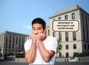 Guy Working in Department of Job Stability and Secure Income Starting to Get a Bit Worried