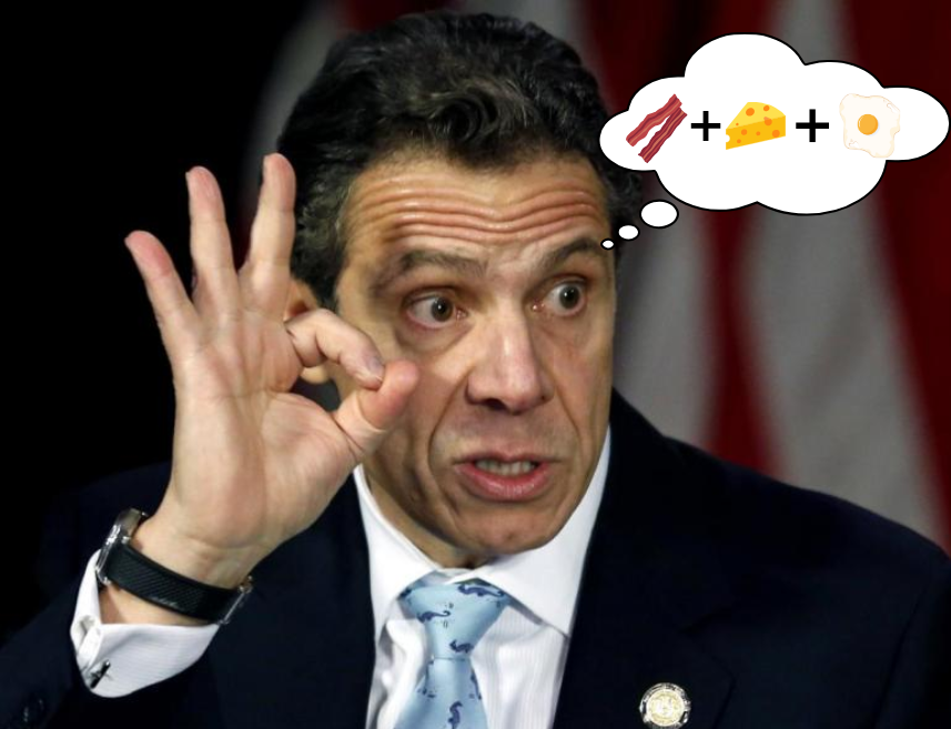 cuomo dreams of bacon egg and cheese